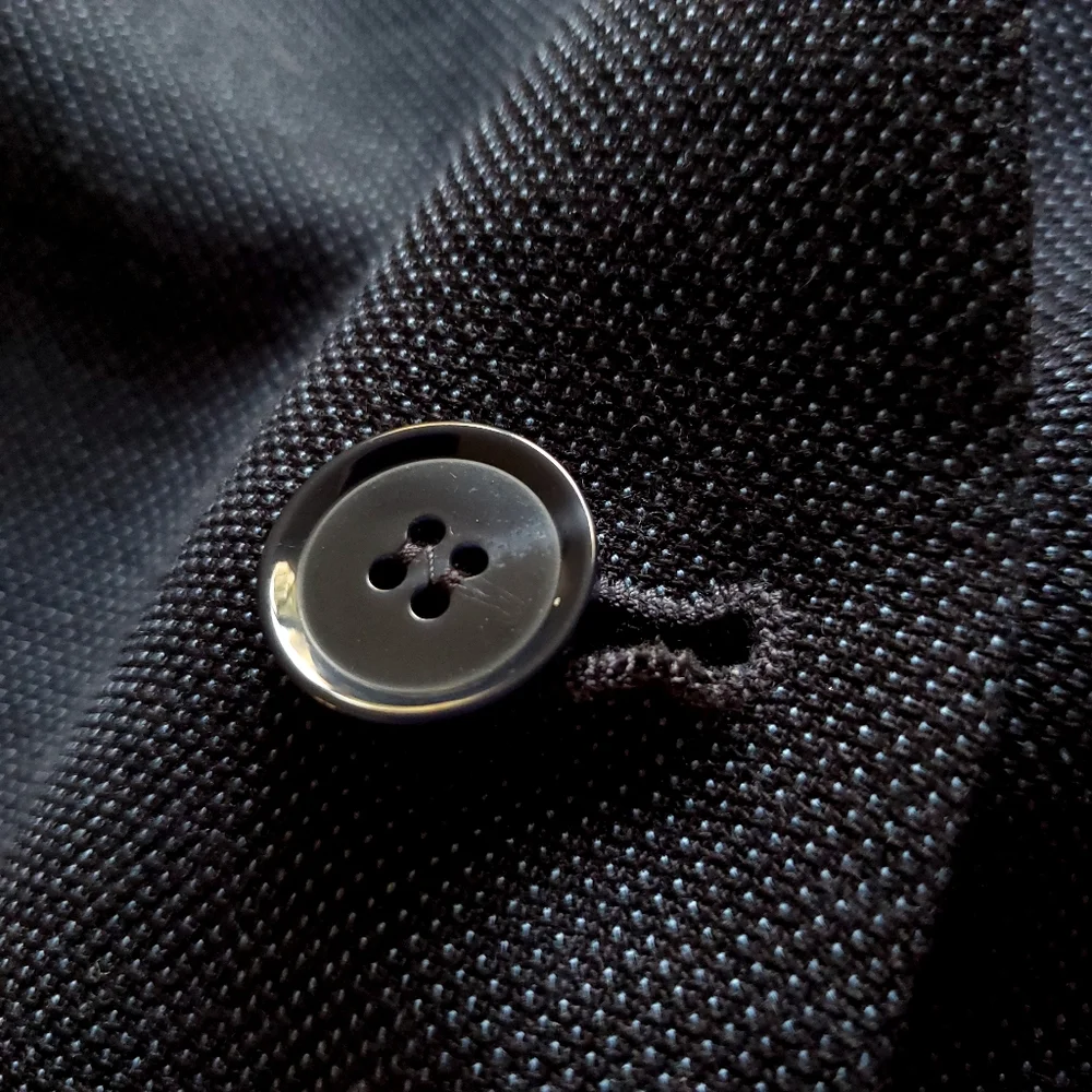 Marks & Spencer Women's Tailored Fit One Button Blue Blazer Size 12 - Picture 7 of 17